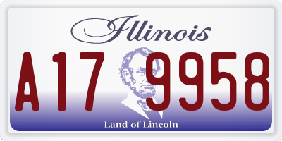 IL license plate A179958