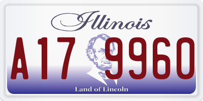 IL license plate A179960