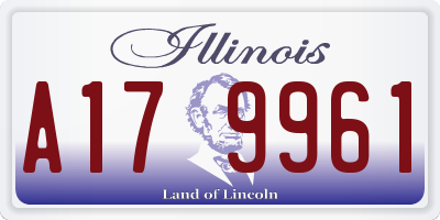 IL license plate A179961
