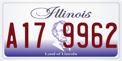 IL license plate A179962