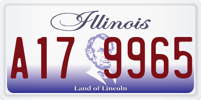 IL license plate A179965