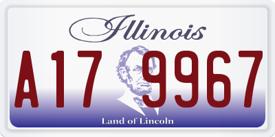 IL license plate A179967