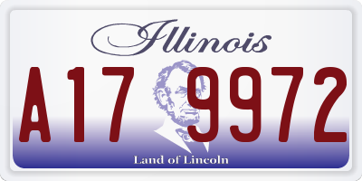 IL license plate A179972
