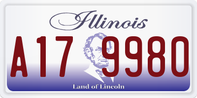 IL license plate A179980