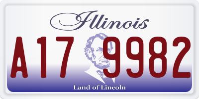 IL license plate A179982