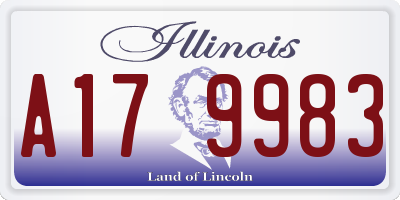 IL license plate A179983