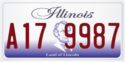 IL license plate A179987