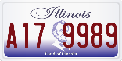 IL license plate A179989