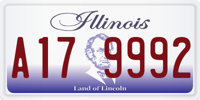 IL license plate A179992