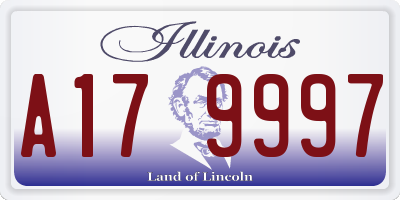 IL license plate A179997
