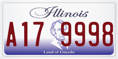 IL license plate A179998