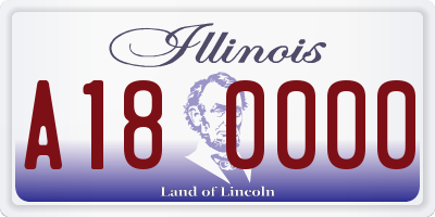 IL license plate A180000