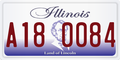 IL license plate A180084