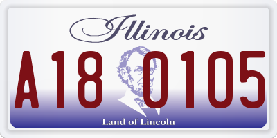 IL license plate A180105