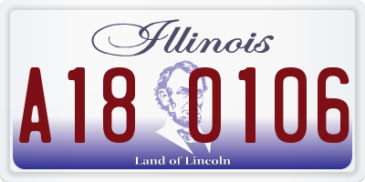 IL license plate A180106