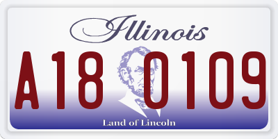 IL license plate A180109