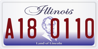 IL license plate A180110