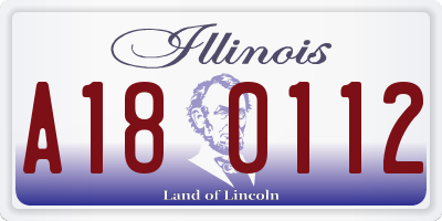 IL license plate A180112