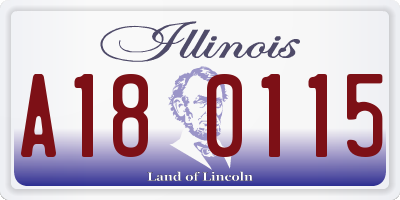 IL license plate A180115