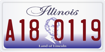 IL license plate A180119