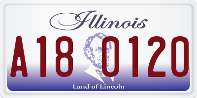 IL license plate A180120