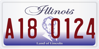 IL license plate A180124