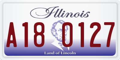 IL license plate A180127