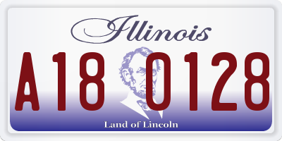 IL license plate A180128