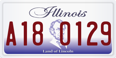 IL license plate A180129