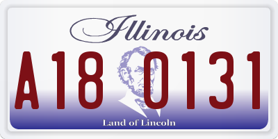 IL license plate A180131