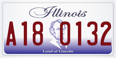 IL license plate A180132