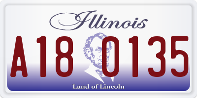 IL license plate A180135