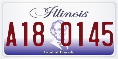 IL license plate A180145