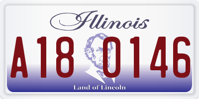 IL license plate A180146