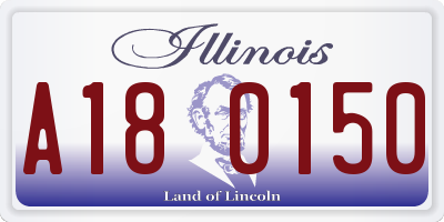 IL license plate A180150