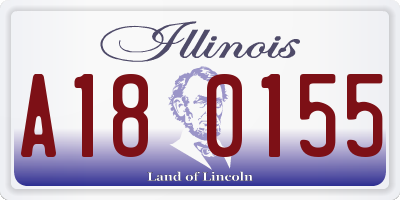 IL license plate A180155