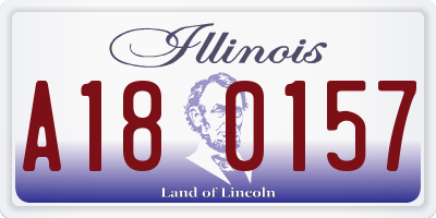 IL license plate A180157