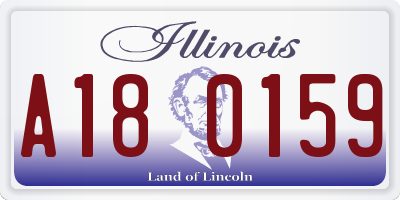IL license plate A180159