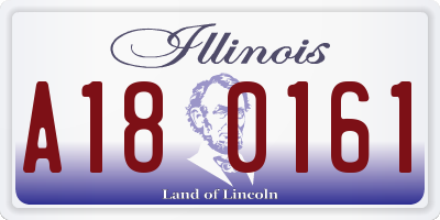 IL license plate A180161
