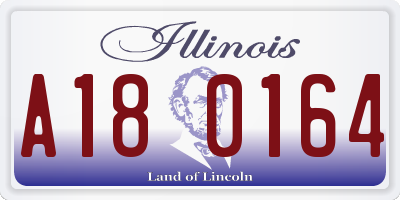 IL license plate A180164