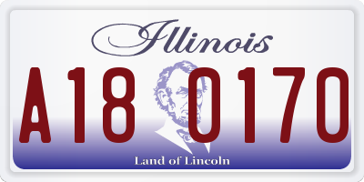 IL license plate A180170