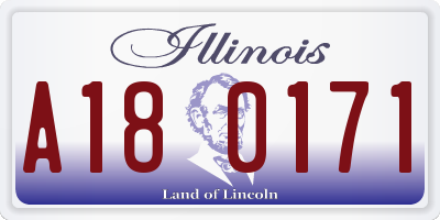 IL license plate A180171