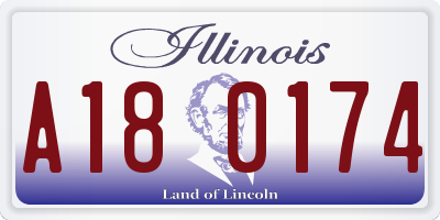 IL license plate A180174