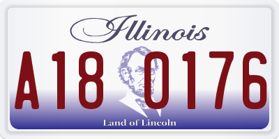 IL license plate A180176