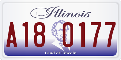 IL license plate A180177