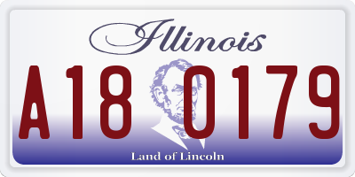 IL license plate A180179