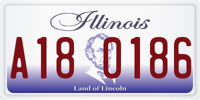 IL license plate A180186