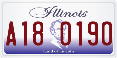 IL license plate A180190