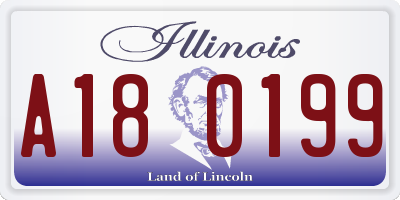 IL license plate A180199
