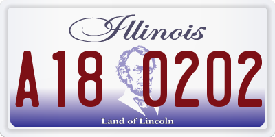 IL license plate A180202